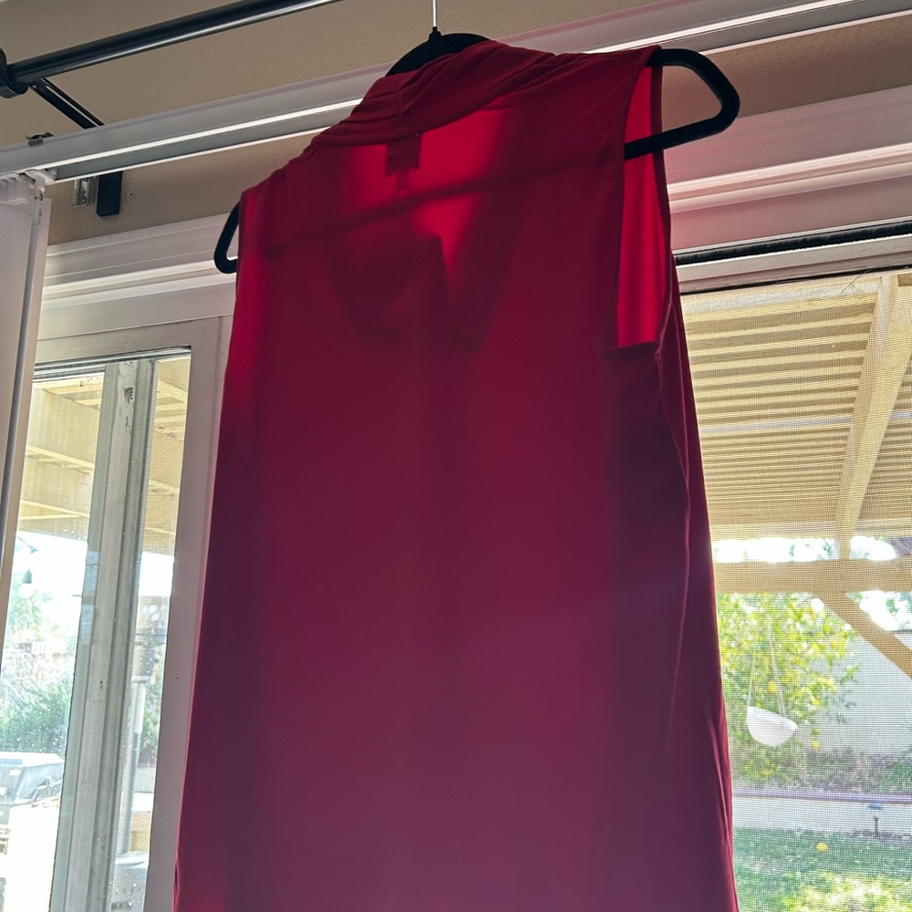 sleeveless red blouse never used with tags